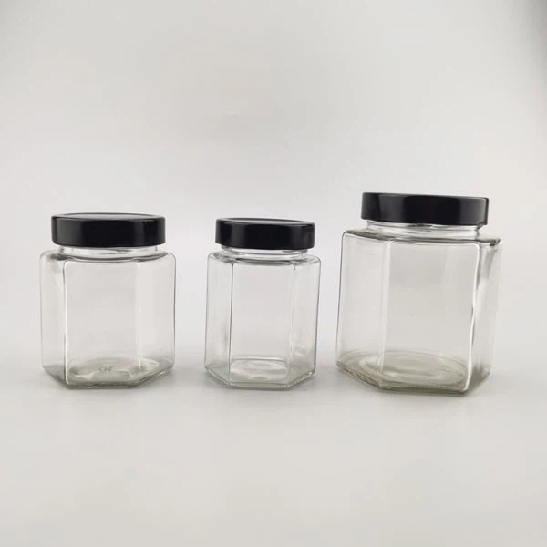 Hexagon Glass Jar