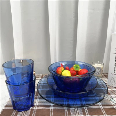 Hög borosilikatkoboltblå glasvaror